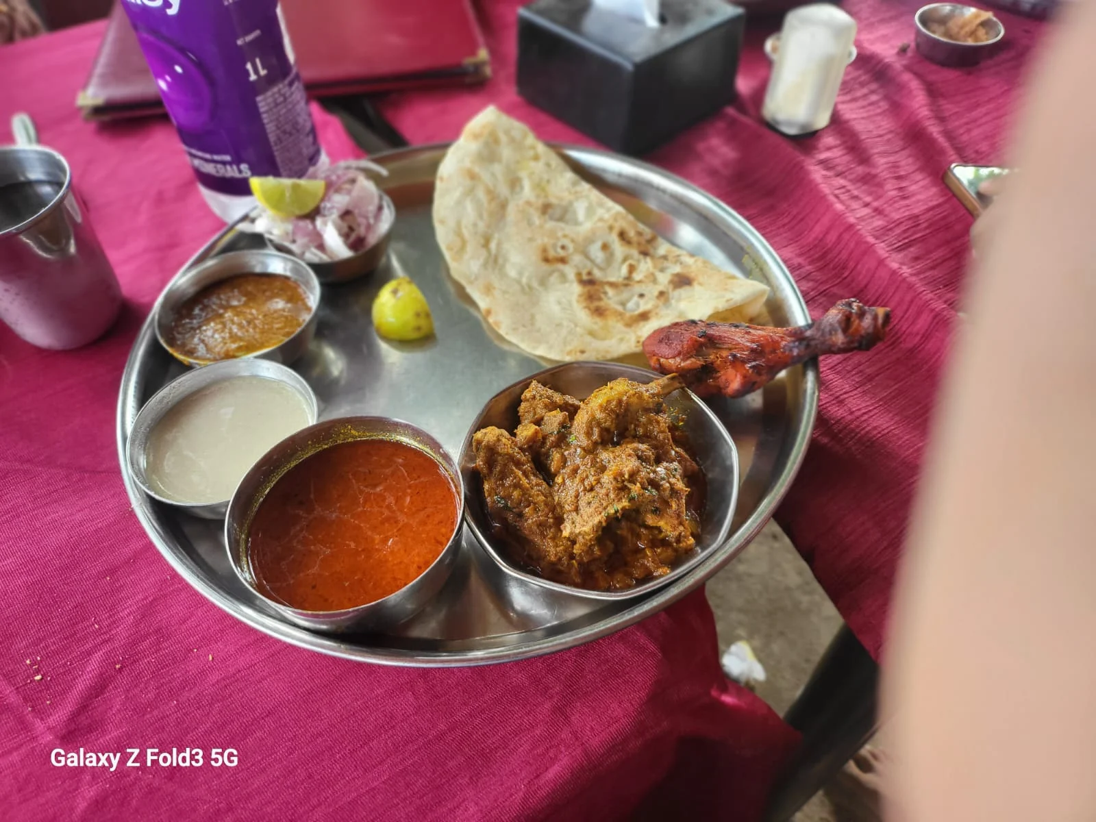 Traditional meal served at the farm